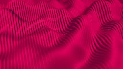 Pink background with lines. 3d illustration, 3d rendering.
