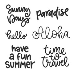 Vector summer lettering. 