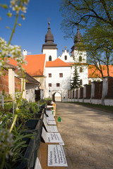 Fototapeta premium Old jewish quarter and basilica in Trebic