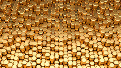 Luxury golden background. 3d illustration, 3d rendering.