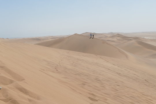 two people on desert