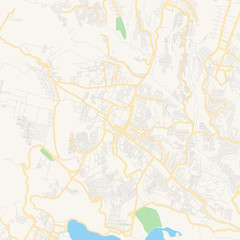 Fototapeta na wymiar Empty vector map of Villa Nueva, Guatemala