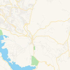 Empty vector map of Villa Canales, Guatemala