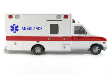 ambulance isolated on white background