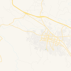 Empty vector map of La Vega, Dominican Republic