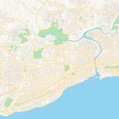 Empty vector map of Santo Domingo, Distrito Nacional, Dominican Republic