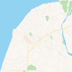 Empty vector map of Léogâne, Ouest, Haiti
