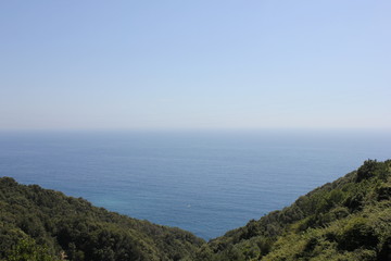 Fototapeta na wymiar Ligurian sea, Cinque Terre (Five Lands) Seaside, Italy