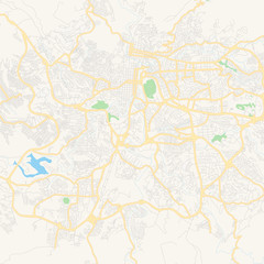 Empty vector map of Tegucigalpa, Francisco Morazán, Honduras