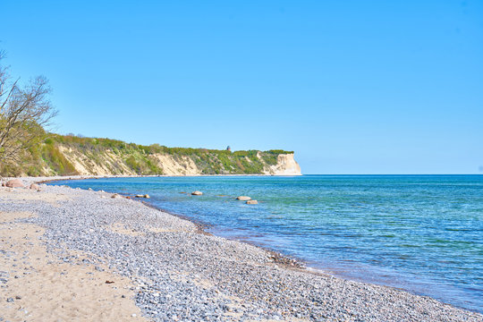 coastline and cliffs near Kap Arkona, Germany                              
