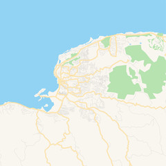 Empty vector map of Montego Bay, Saint Catherine, Jamaica