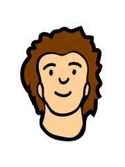 gesicht kopf mann junge männlich comic cartoon clipart design freundlich fröhlich