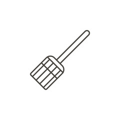 Broomstick, cleaning broom vector icon. Simple element illustration from UI concept.