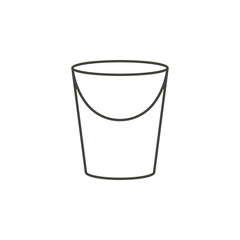 Cleaning bucket, cleaning floor vector icon. Simple element illustration from UI concept.