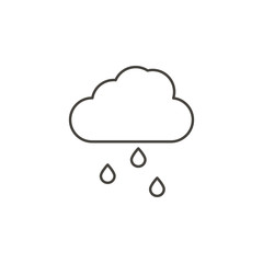 Clouds raining vector icon. Simple element illustration from UI concept.