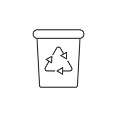 Garbage, junk, recycling vector icon. Simple element illustration from UI concept.