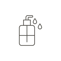 Cleaning, hand wash, solution bottle vector icon. Simple element illustration from UI concept.