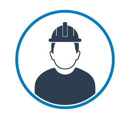 Male worker Icon. Flat style vector EPS.