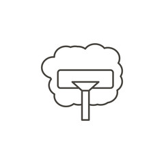 Cleaning surface, soap water vector icon. Simple element illustration from UI concept.