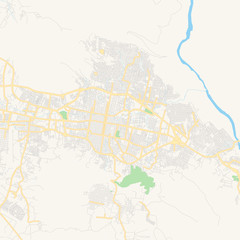 Empty vector map of Tuxtla Gutiérrez, Chiapas, Mexico