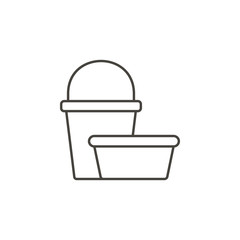 Cleaning tubs vector icon. Simple element illustration from UI concept.