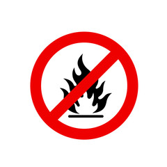 flamable sign icon