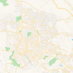 Empty vector map of Xalapa, Veracruz, Mexico