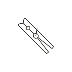 Clothes peg vector icon. Simple element illustration from UI concept.