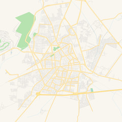 Fototapeta na wymiar Empty vector map of Irapuato, Guanajuato, Mexico