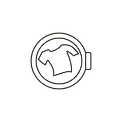 Cleaning machine, shirt vector icon. Simple element illustration from UI concept.