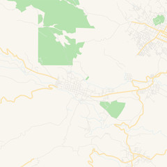Empty vector map of Xico, Mexico