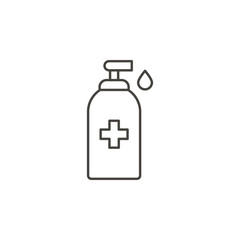 Disinfection, bottle vector icon. Simple element illustration from UI concept.