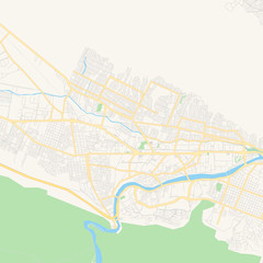 Obraz premium Empty vector map of Santa Catarina, Nuevo León, Mexico