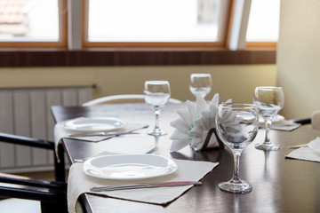 View of the served table