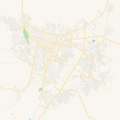 Empty vector map of Uruapan, Michoacán, Mexico