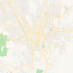 Empty vector map of Oaxaca, Mexico