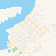 Empty vector map of La Paz, Baja California Sur, Mexico