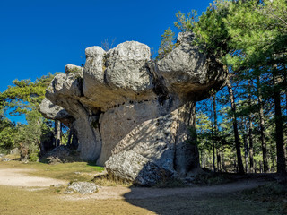 The Enchanted City of Cuenca in Spain a sunny day. Travel through fantastic places.