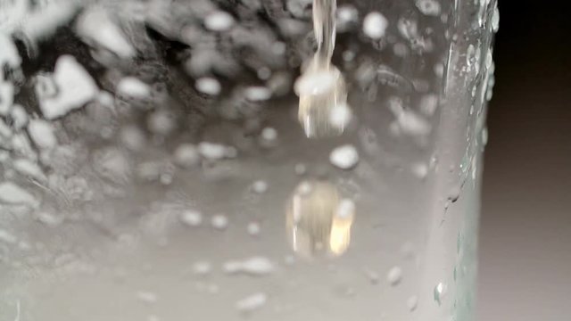 pour beer into glass