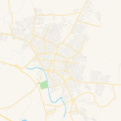 Empty vector map of Ciudad Valles, San Luis Potosí, Mexico