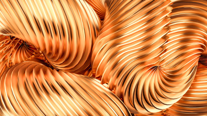 Beautiful golden background. 3d illustration, 3d rendering.