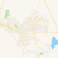 Empty vector map of Guadalupe, Zacatecas, Mexico - obrazy, fototapety, plakaty