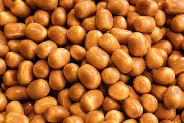 chewing candies brown. Background Texture