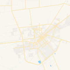 Fototapeta na wymiar Empty vector map of Ciudad Cuauhtémoc, Chihuahua, Mexico