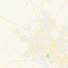 Empty vector map of Ciudad de Villa de Álvarez, Colima, Mexico