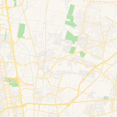 Fototapeta na wymiar Empty vector map of Cuautitlán, México, Mexico