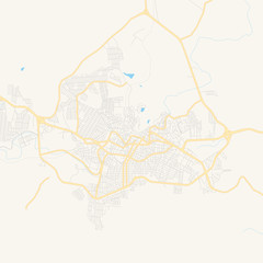Empty vector map of Hidalgo del Parral, Chihuahua, Mexico
