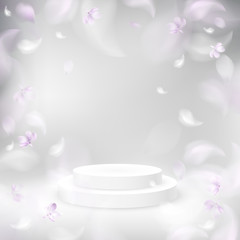 Obraz na płótnie Canvas Soft spring background with purple blurred flower petals