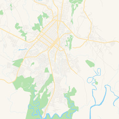 Fototapeta premium Empty vector map of David, Chiriquí, Panama