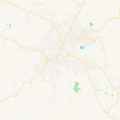 Empty vector map of Santiago, Veraguas, Panama